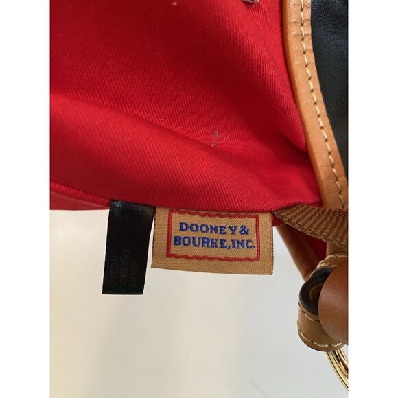 Dooney & Bourke Wexford Tasha Black Leather Drawstring Shoulder Bag Purse - Picture 6 of 12